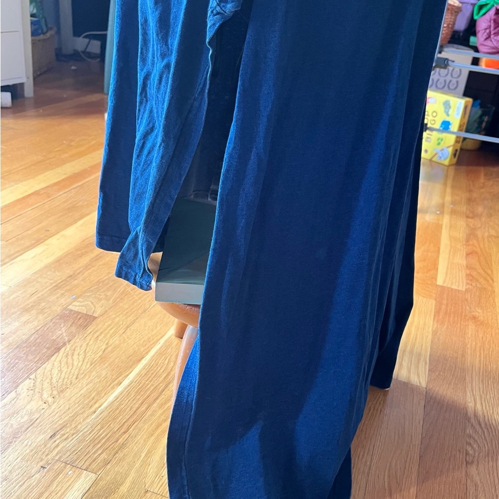 Boho Artist-style High-low Tunic Casual Dress M Navy - Picture 4 of 6